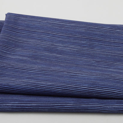 Flora Bella - Silky Stripe Indigo 2 Yard Cut