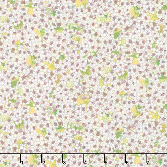 Missouri Shop Hop 2023 - Missouri State Flower White Hawthorn Cream Yardage