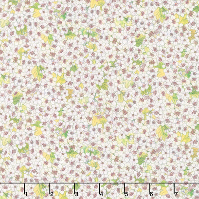 Missouri Shop Hop 2023 - Missouri State Flower White Hawthorn Cream Yardage
