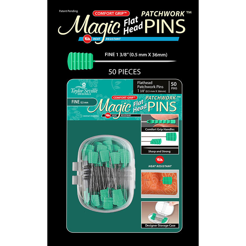 Magic Pins™ Flathead Patchwork Fine Pins - 50 count Alternative View #3