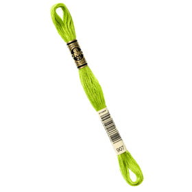 DMC Embroidery Floss - 907 Light Parrot Green Primary Image