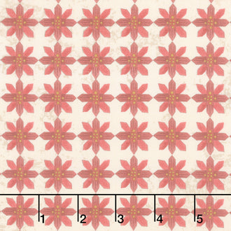 Kringle - Poinsettias Cream Yardage