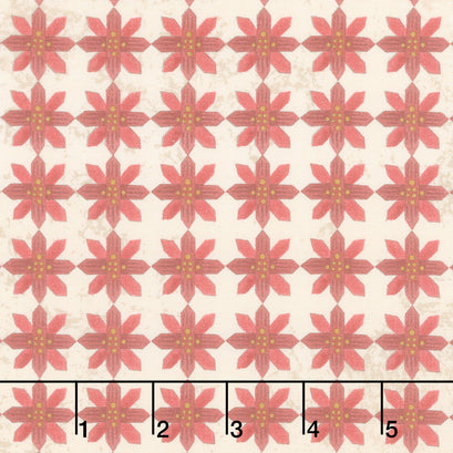 Kringle - Poinsettias Cream Yardage
