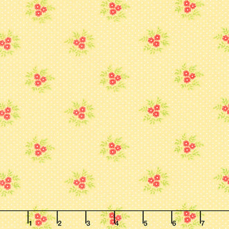 Fruit Cocktail - Posey Blossoms Pineapple Yardage