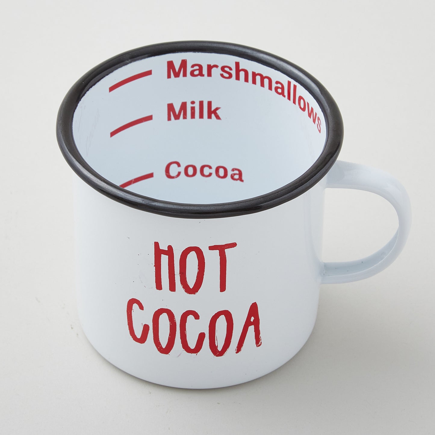 Hot Cocoa Enameled Mug - FOR WEBSITE AND HOLIDAY STORE Alternative View #1