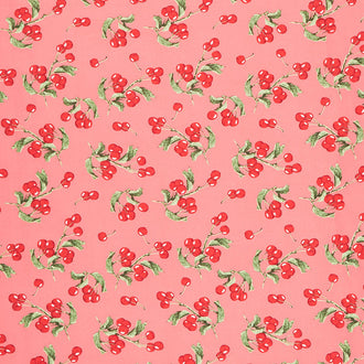 Mon Cheri - Cherries Raspberry Yardage