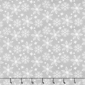 Fa La La - Snowfall Grey Yardage