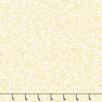Holiday Charms - Holly Ivory Metallic Yardage