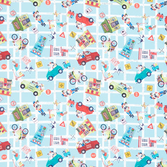 Missouri Shop Hop 2023 - It's A Shop Hop Toss Blue Yardage