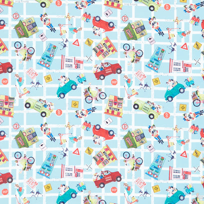 Missouri Shop Hop 2023 - It's A Shop Hop Toss Blue Yardage