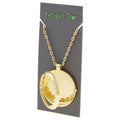 Fabric Locket Necklace - Gold