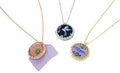 Fabric Locket Necklace - Gold