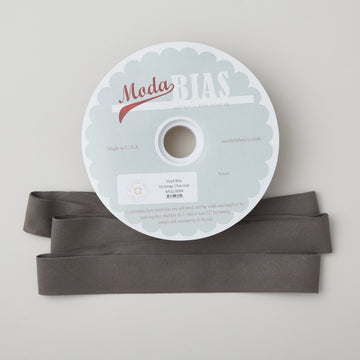 Bella Solid Bias Binding 20 Yard Spool - Etchings Charcoal Primary Image