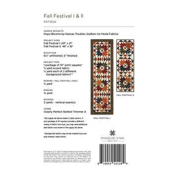 Fall Festival l & ll Quilt Pattern by Missouri Star