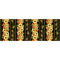 Fall Glory - Harvest Sunflower 11" Stripe Black Metallic Yardage Alternative View #2