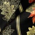 Fall Glory - Harvest Sunflower 11" Stripe Black Metallic Yardage Alternative View #1