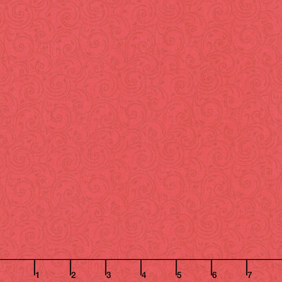 Falling in Love - Swirls Red Yardage