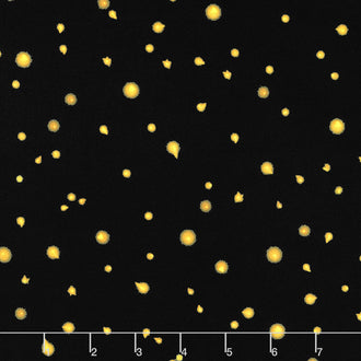 Fantastic Forest - Fireflies Black Digitally Printed Yardage