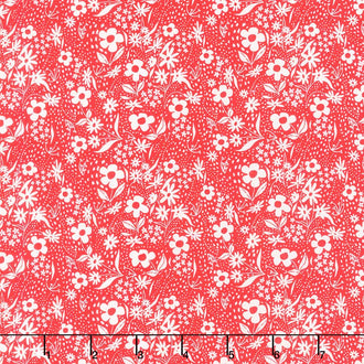 Farm Charm - Flower Sack Rooster Red Yardage