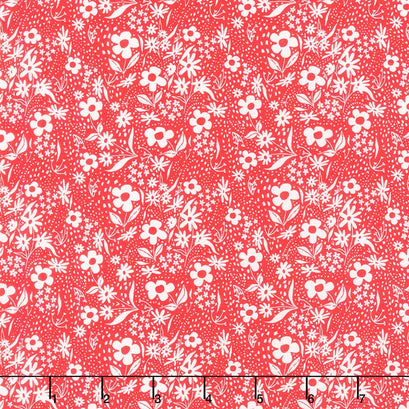 Farm Charm - Flower Sack Rooster Red Yardage