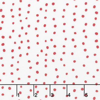 Farm Fresh - Dots Cloud Rooster Red Yardage