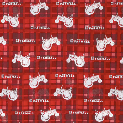 Farmall - Country Living Tractor Plaid Red Yardage