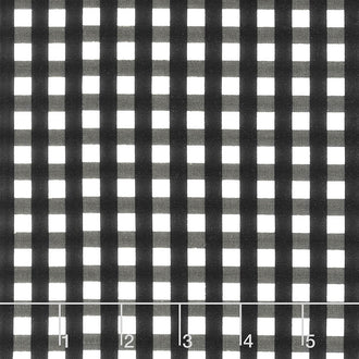 Farmhouse Christmas - Gingham Black Yardage