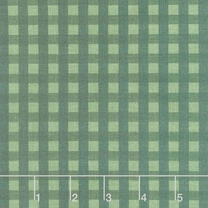 Farmhouse Christmas - Gingham Green Yardage