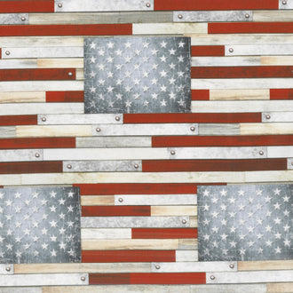 Farmhouse - Flag Americana Digitally Printed Yardage