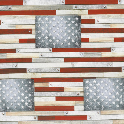 Farmhouse - Flag Americana Digitally Printed Yardage