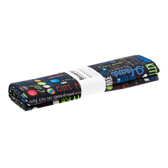 Kitty City - Kitty City Words Black 2 Yard Cut