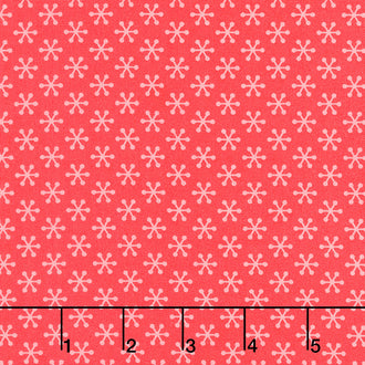 Bright Christmas - Snowflakes Red Yardage