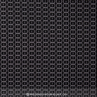 Our World - World Rings Black Yardage