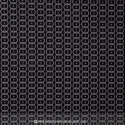 Our World - World Rings Black Yardage