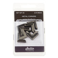 Sallie Tomato 3/4" Metal Corners Package of 10 - Gunmetal Alternative View #1