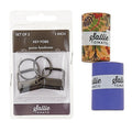Walk, Don't Run Key Fob Kit - Floral Trellis Cork & Very Peri Pebble Faux Leather Alternative View #1