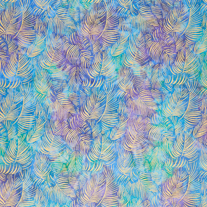 Tonga Batiks - Mystique Fronds Spell Metallic Yardage