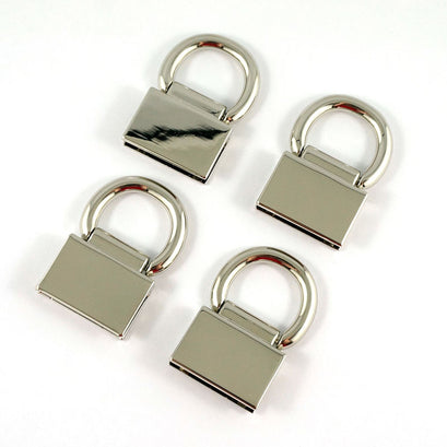 Emmaline Edge Connector Strap Anchors - Set of Four Nickel