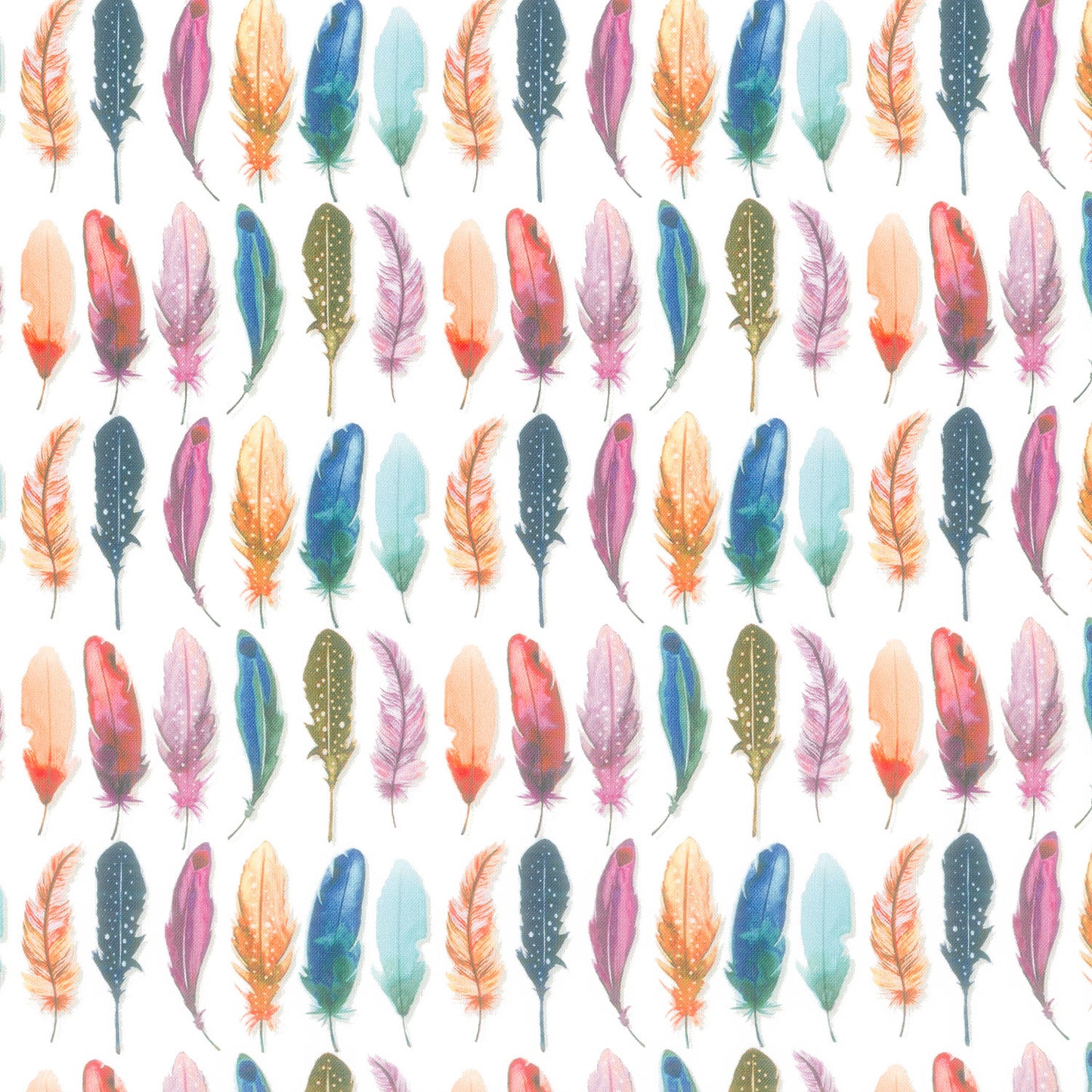 Poppies and Plumes - Feathers Multi Yardage Primary Image
