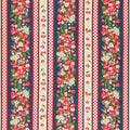 Cherry Pie - Cherry Navy 11" Stripe Yardage Primary Image
