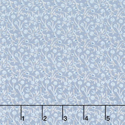 Woodland Frost - Winter Berries Blue Yardage