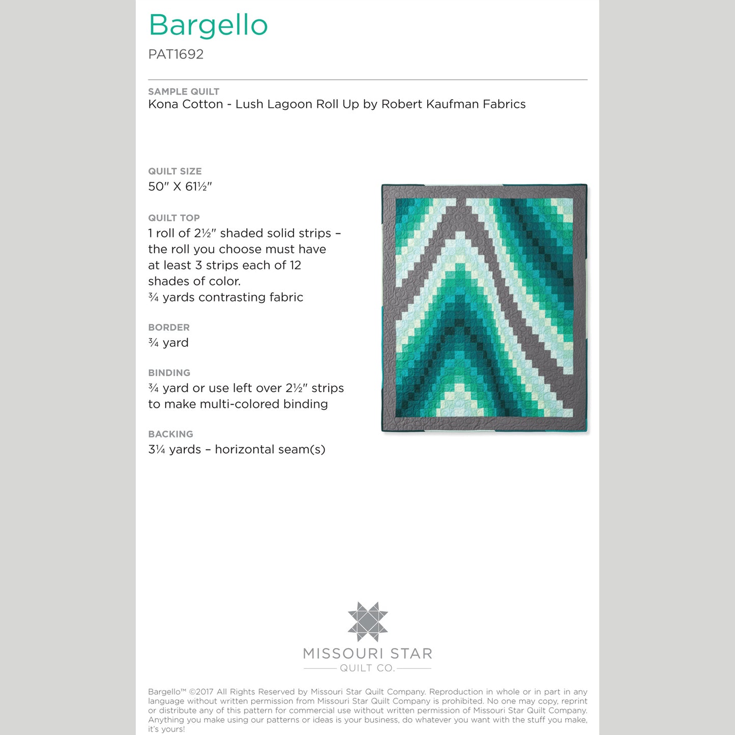 Digital Download - Bargello Quilt Pattern by Missouri Star Alternative View #1