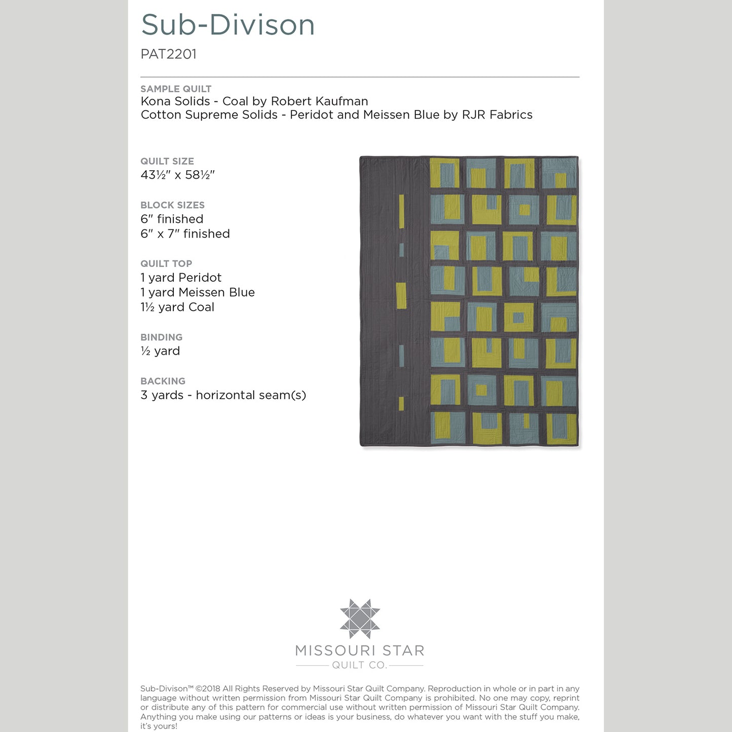 Digital Download - Sub-Division Quilt Pattern by Missouri Star Alternative View #1
