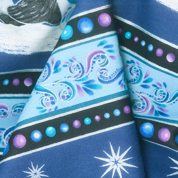 Polar Bear Attitude - Polar Bear Stripe Blue Yardage Alternative View #1