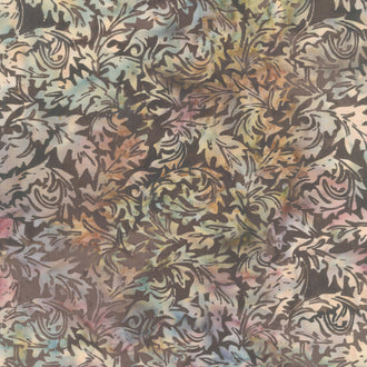 Morris Tiles Batiks - Acanthus Brown Bronze Yardage