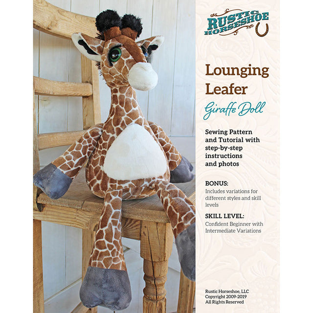Lounging Leafer Plush Giraffe Doll Pattern Primary Image