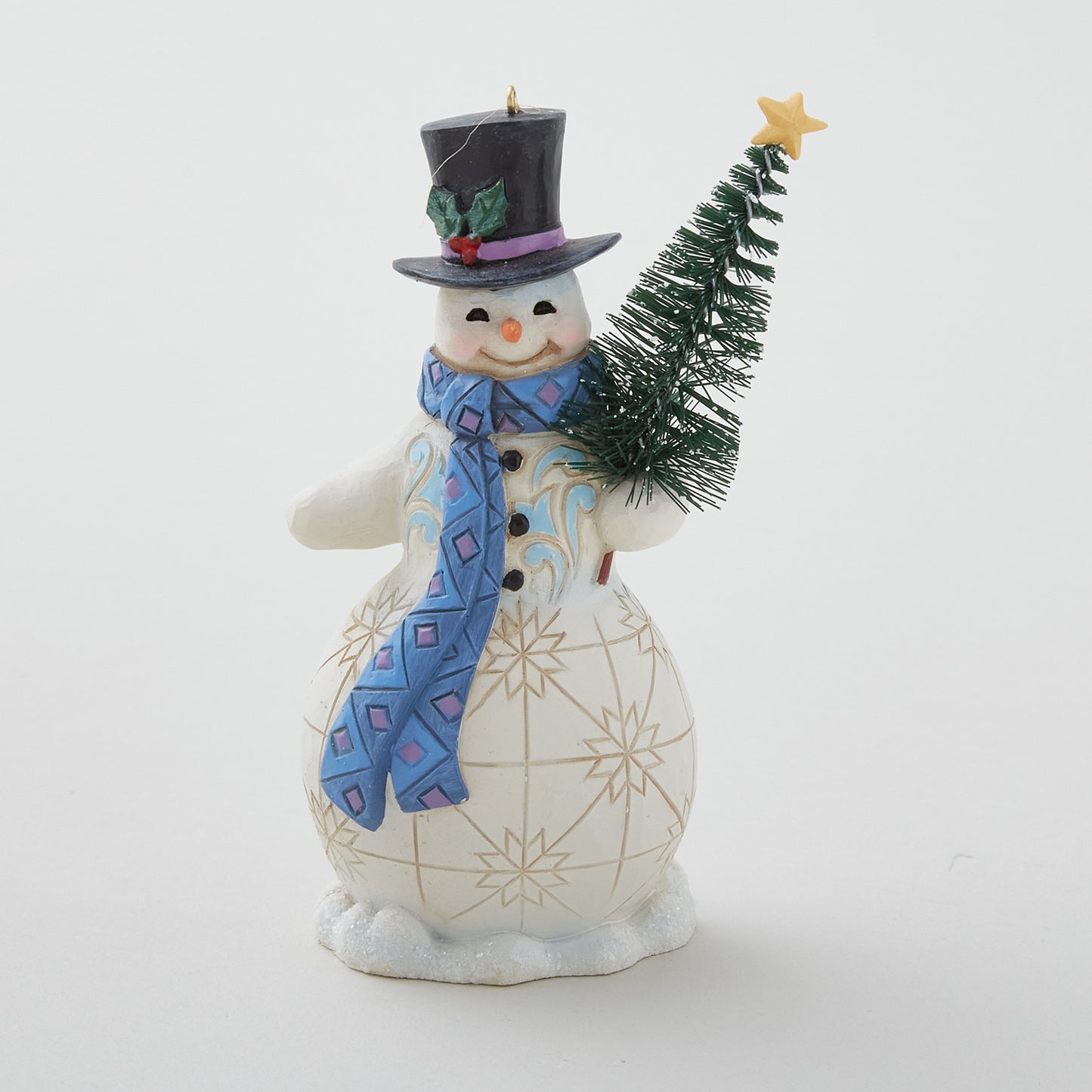 Jim Shore Heartwood Creek Snowman with Sisal Tree Ornament Primary Image