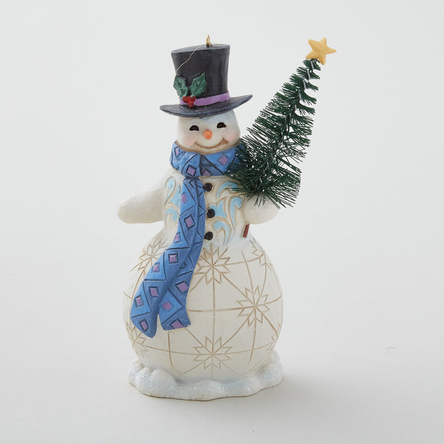 Wood Sitting Snowman with Hat - Craft Dealz