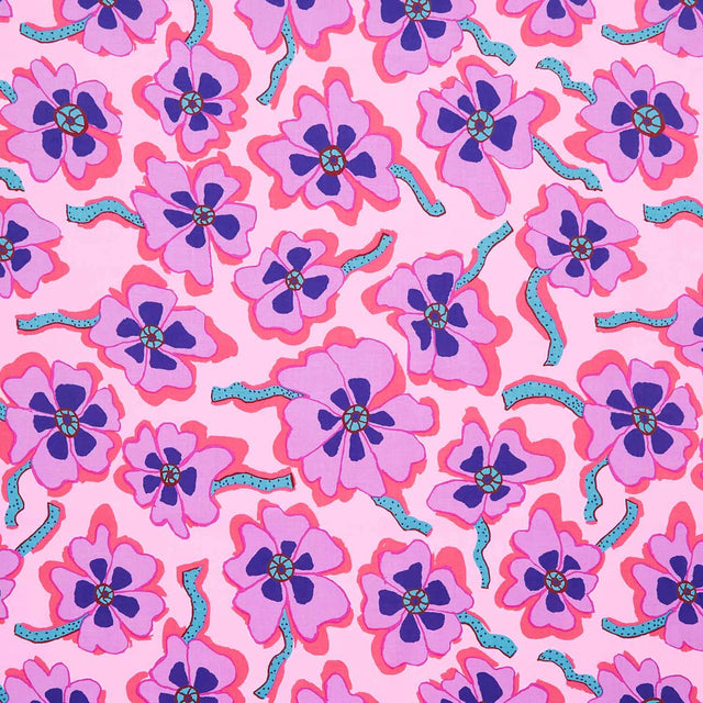 Kaffe Fassett Collective - August 2023 - Camo Flower Pink Yardage Primary Image