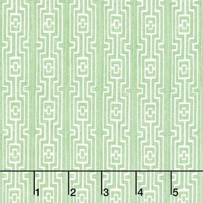 Deborah's Garden - Grid Stripe Green Yardage